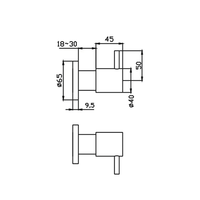 HC Luxury Brushed Gun Metal Round Wall Top Assemblies