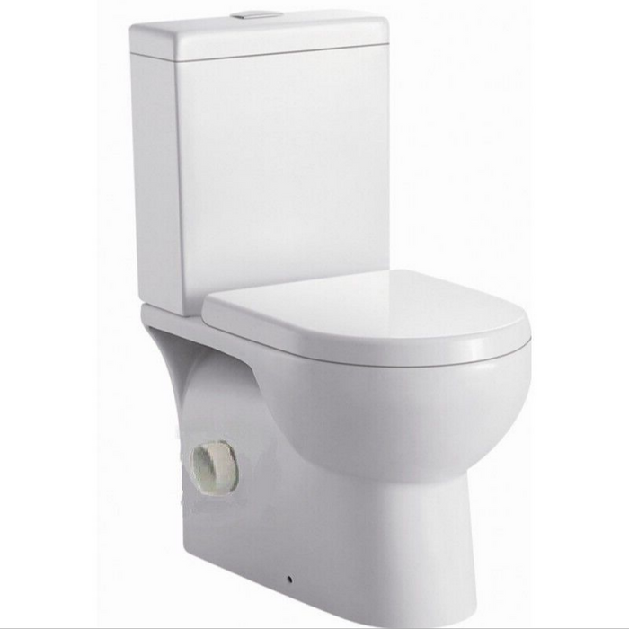 650*385*830mm Unicasa Moi Trinity Gloss White Rimless Left/Right Hole Back To Wall Close Couple Skew Toilet