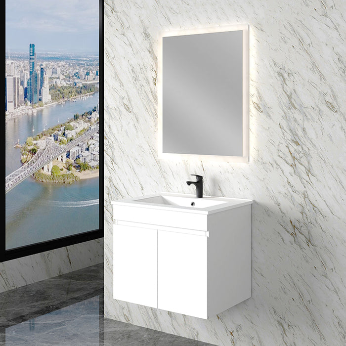 600-1500mm*450*505mm ABS Less Polyurethane Moisture Resistance Gloss White Wall Hung Vanity - HD reno