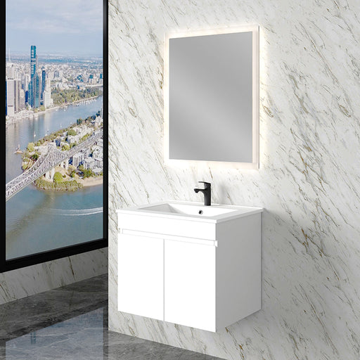 600-1500mm*450*505mm ABS Less Polyurethane Moisture Resistance Gloss White Wall Hung Vanity - HD reno