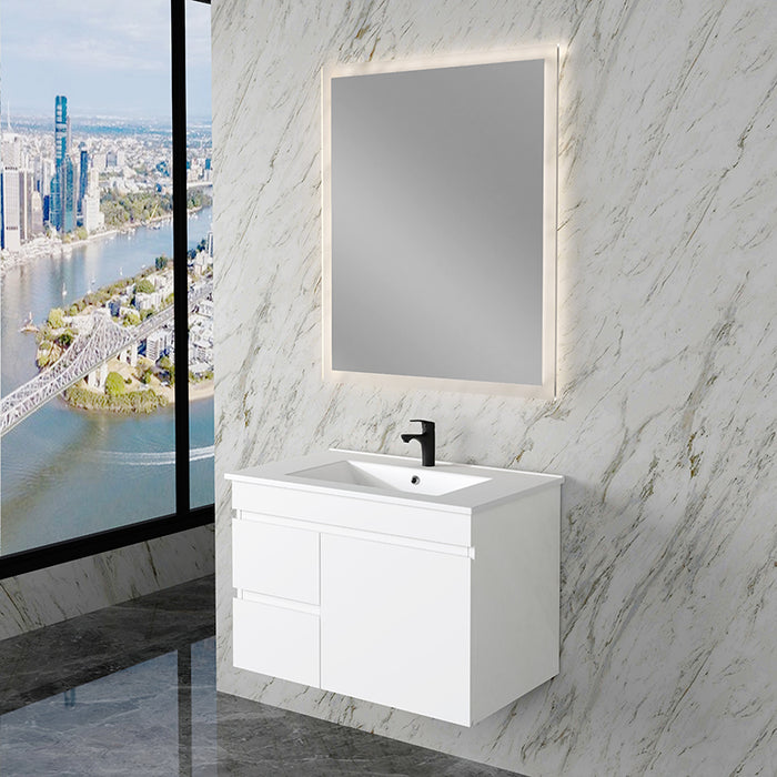 600-1500mm*450*505mm ABS Less Polyurethane Moisture Resistance Gloss White Wall Hung Vanity - HD reno