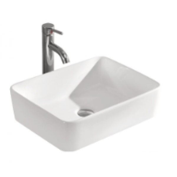 490*375*135mm SIMA Gloss White Ceramic Finishing Above Counter Basin 32mm No Overflow Waste Not Included With Basin