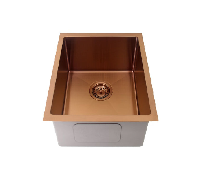 440*380*200*1.2mm MN Stainless Steel Copper Round Corner Single Bowl Top Mount or Undermount PVD Sink