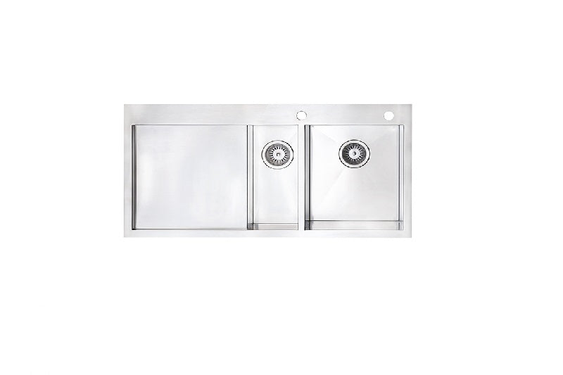 1000*510*200 and 130*1.2mm MN Square Corners One and Quarter Bowl Sink Round Waste 7L and 26L Sink
