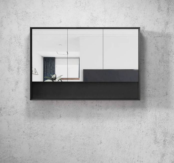 1200mm Byron Black Oak Wall Hung Vanity and Tall Boy and Shaving Cabinet