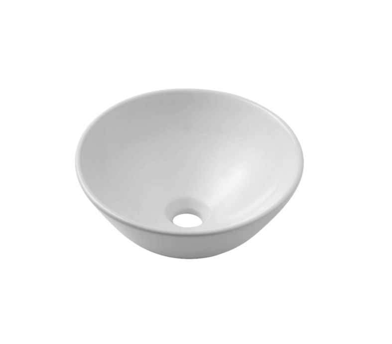 350*350*135mm Esti Ceramic Round Counter Top Basin With Waste - HD reno
