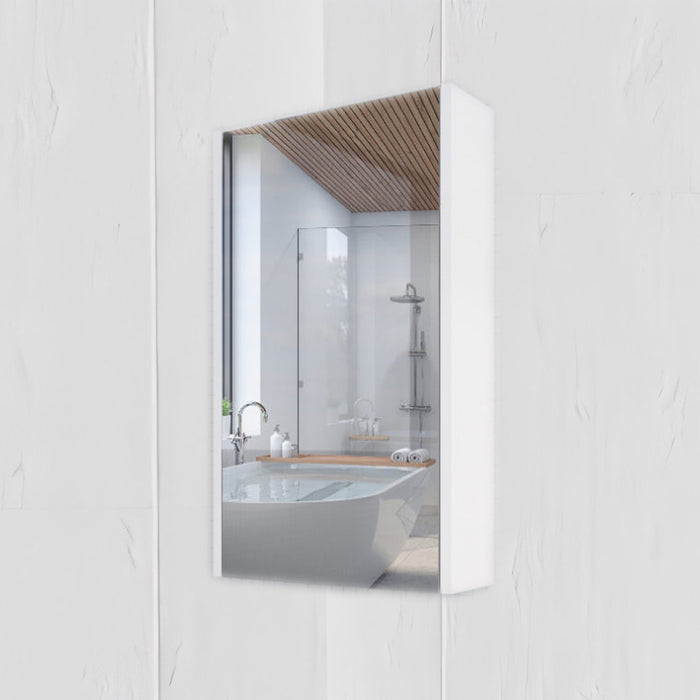450-1500*720*150mm ABS Geneva Flat Oak Timber Matt White Wall Hung Mirror Shaving Cabinet