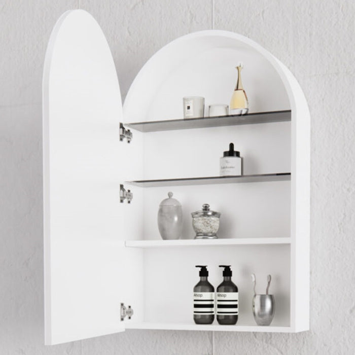 600*870*140mm ABS London Matt Black/White Arch Mirror Shaving Cabinet