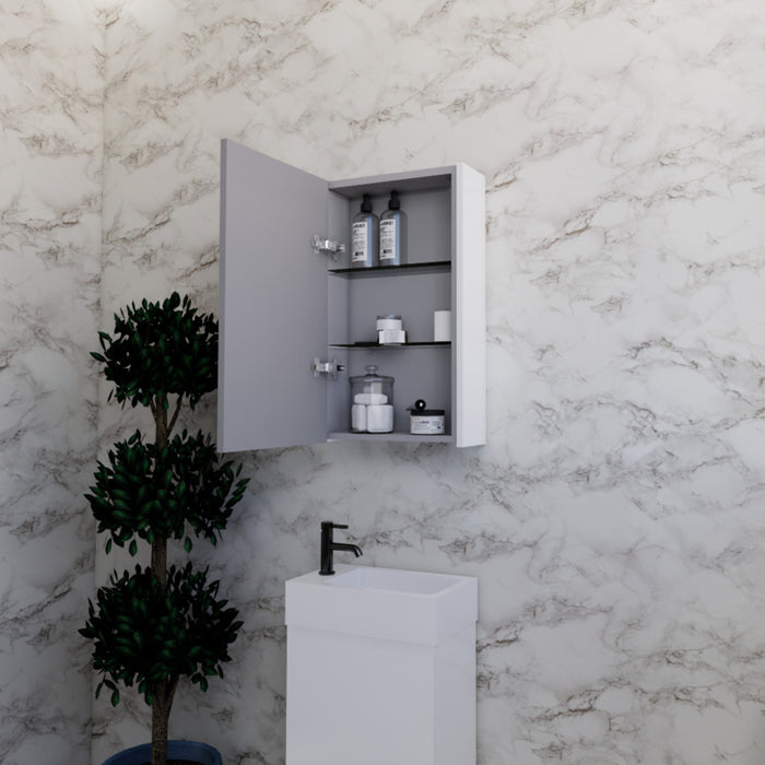 450-1500*720*150mm ABS Geneva Flat Oak Timber Gloss White Wall Hung Mirror Shaving Cabinet