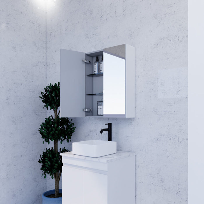 450-1500*720*150mm ABS Geneva Flat Oak Timber Gloss White Wall Hung Mirror Shaving Cabinet