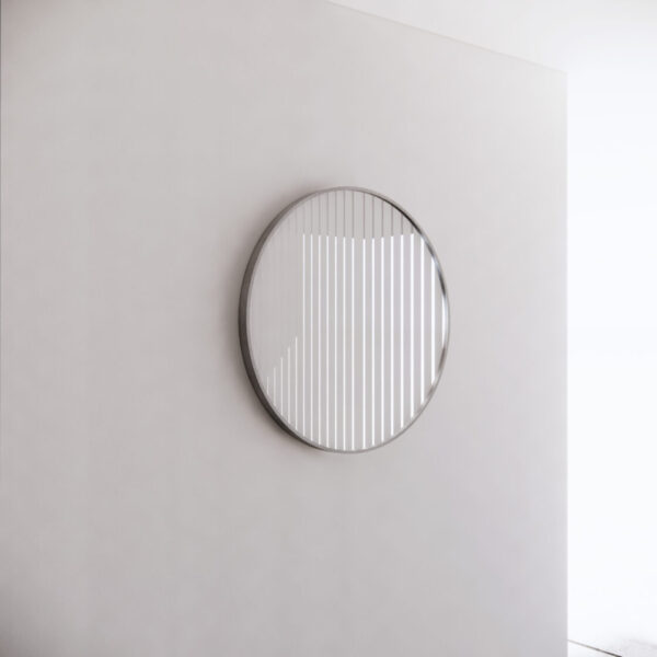 800/600mm ABS Gold/Black/Brushed Nickel Framed Plain Round Wall Mounted Mirror Only - HD reno