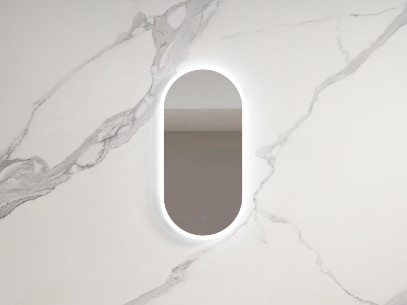450*900*30mm Infinity Frameless/Black/Gold Glass Oval Dimmable Colour Pencil Edge LED Mirror