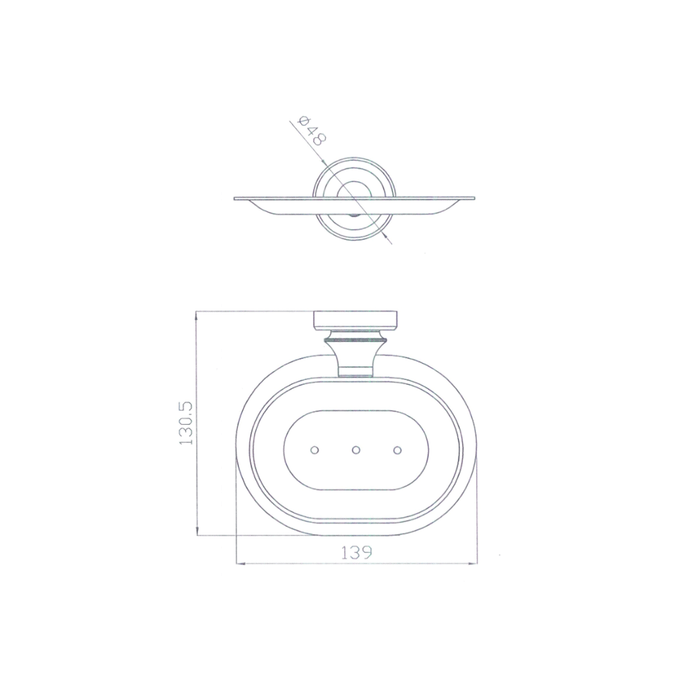 MED59-1 Medoc Soap Dish Chrome/Matt Black/Brushed Nickel/Brushed Bronze