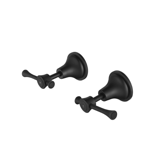 Modernnational Montpellier Matt Black Solid Brass Wall Tops