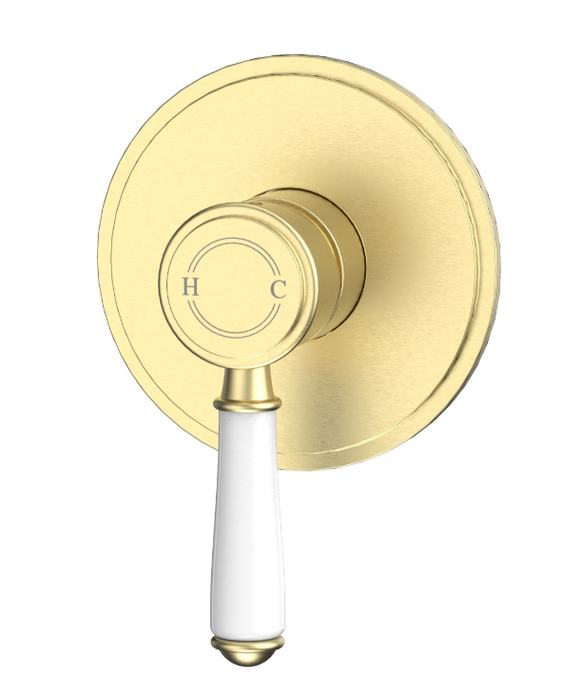 Clasico Brass/Ceramic Wall Mixer Trim Kits Ceramic Handle Brushed Gold/Brushed Nickel/Chrome/Matt Black