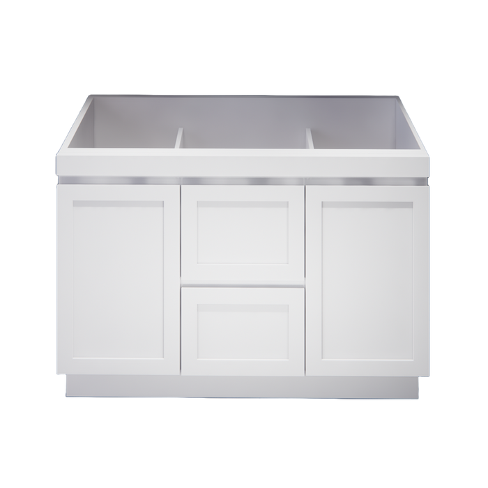 600-1500mm ABS Miami Matt White Shaker Plywood Freestanding(on Kickboard) Vanity Cabinet - HD reno