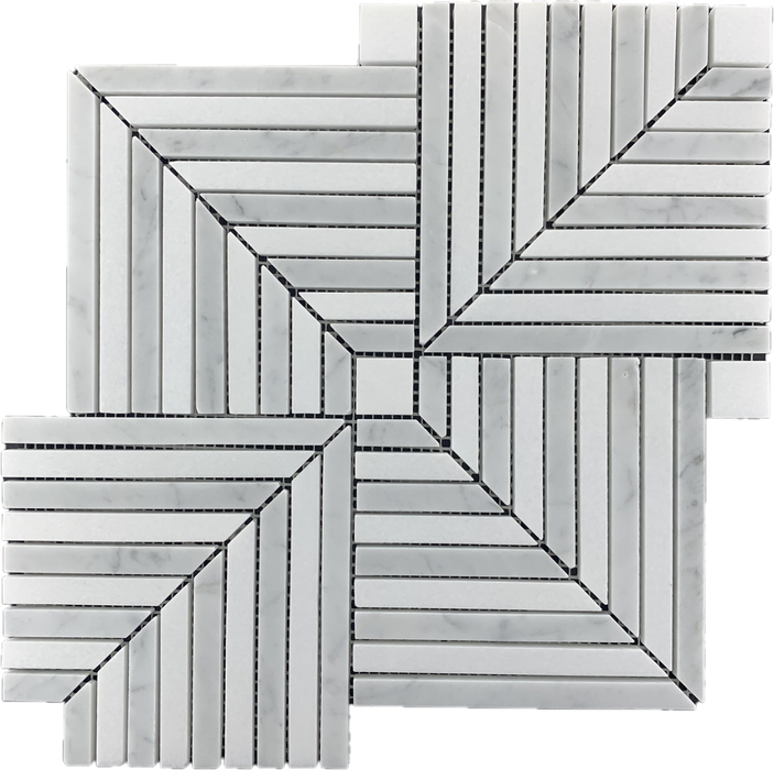 Modern Carrara+Thassos Honed