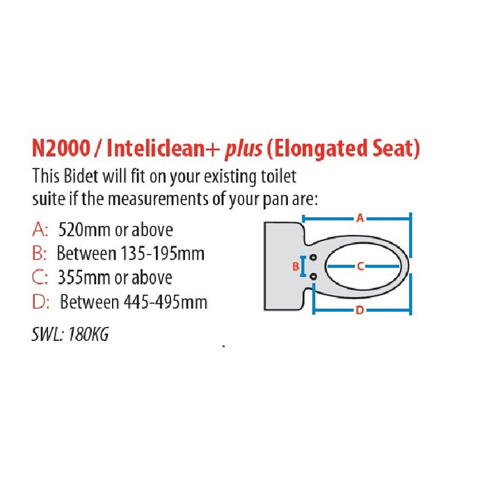 The Bidet Shop National N-2000 Standard Retrofit Bidet -Remote Control - HD reno