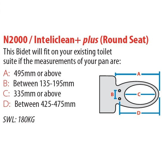 The Bidet Shop National N-2000 Standard Retrofit Bidet -Remote Control - HD reno
