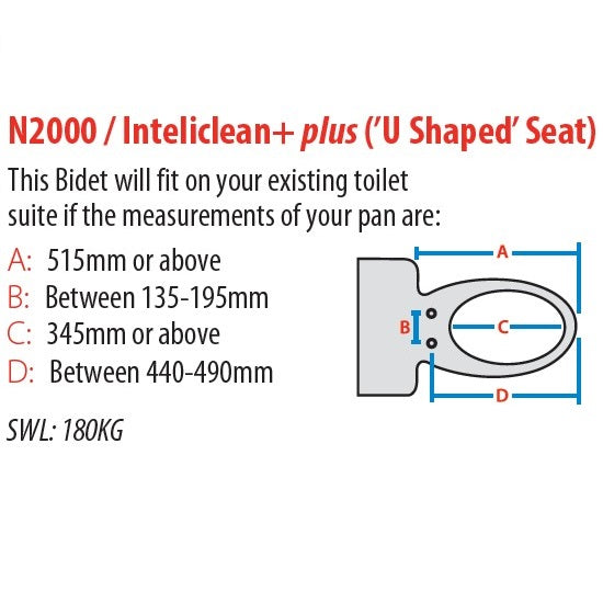 The Bidet Shop National N-2000 Standard Retrofit Bidet -Remote Control - HD reno