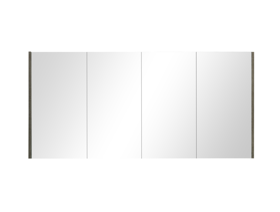 600-1500*720*150mm Poseidon Wood Grain Dark Grey PVC Filmed On High Density MDF Board Rectangle Shaving Cabinet