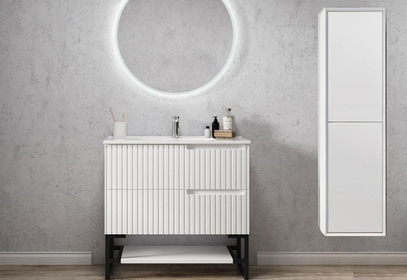90Omm otti Noosa Vanity Wall Hung Cabinet With Led Mirror and Tall Boy