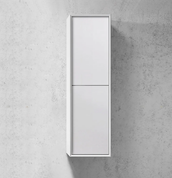 1200mm Bondi Matte White Wall Hung Vanity and Tall Boy and Shaving Cabinet