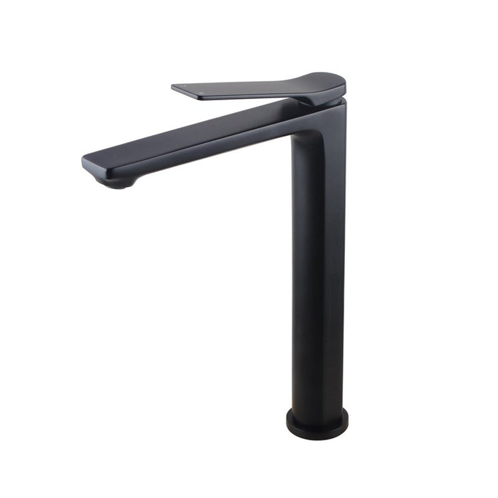 Aquaperla RUSHY Matt Black Solid Brass Tall Most Above Counter Basin Mixer - HD reno