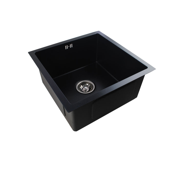 440x440x205mm ACA 304 Stainless Steel Round Corner Handmade Single Bowl Sink - HD reno