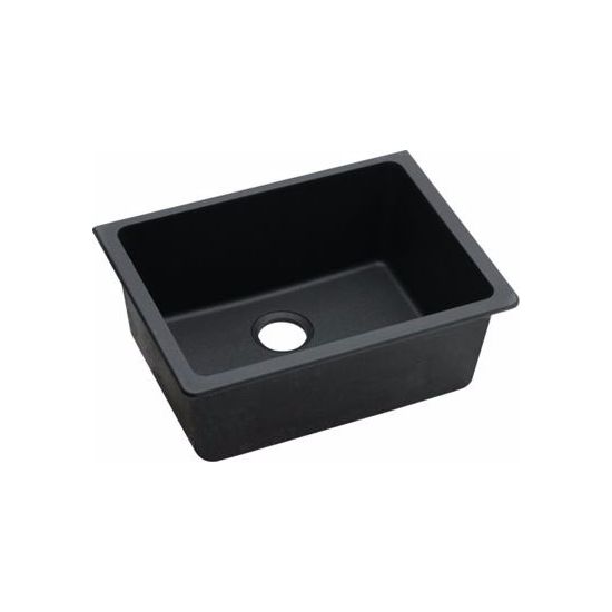 635*470*241mm Black/White Granite Quartz Stone Undermount Sink Single Bowl - HD reno