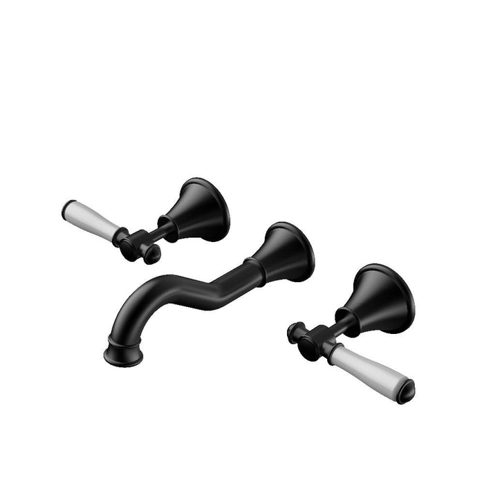 Clasico Brass Bath Set Ceramic Handle Brushed Gold/Brushed Nickel/Chrome/Matt Black - HD reno