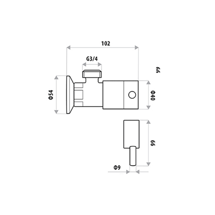 Elle Washing Machine Cocks Chrome Solid Brass