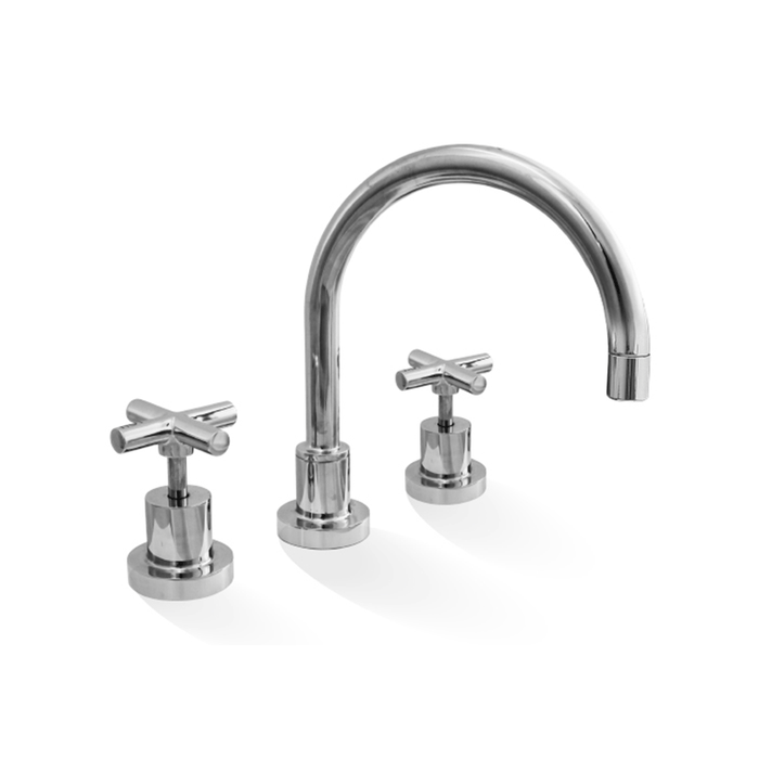 Sabine Vanity Hob Sink Three-Piece Set Chrome Solid Brass