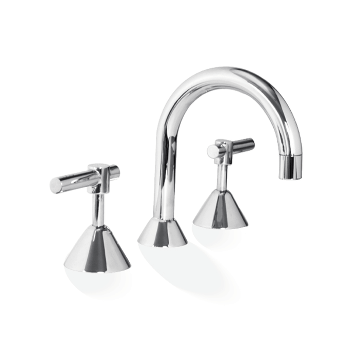 Kirra Plus Lever Basin Three-Piece Set Chrome Solid Brass