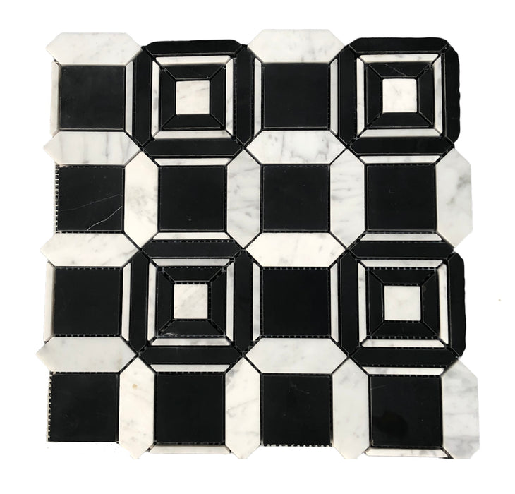 Palace Nero + Carrara Honed