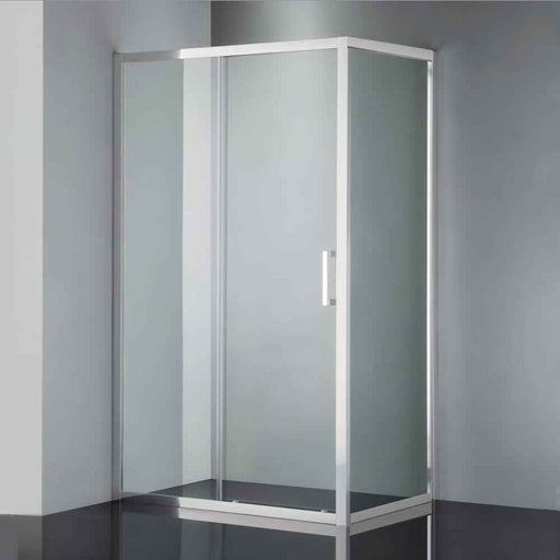 920-1750x2000mm L Shape Shower Screen Sliding Door Chrome Semi-frameless 6mm Glass With  Return Panel