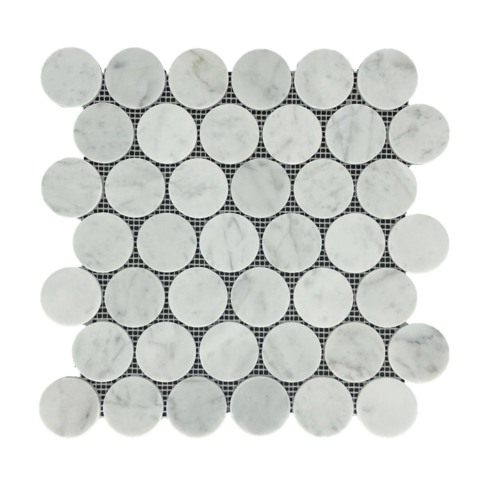 Penny Round Carrara Honed