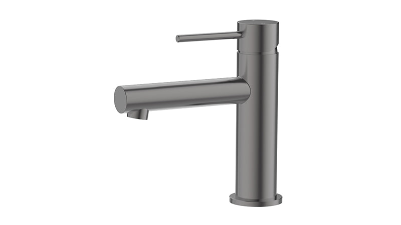Ikon Otus Slimline Stainless Steel/Chrome/Matt Black/Gunmetal Grey/Brushed Gold Stainless Steel SS Basin Mixer - HD reno