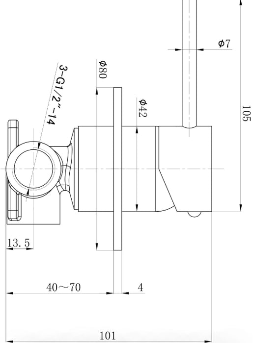 Otus Slimline SS Wall Mixer Rough-in Body Body Only - HD reno