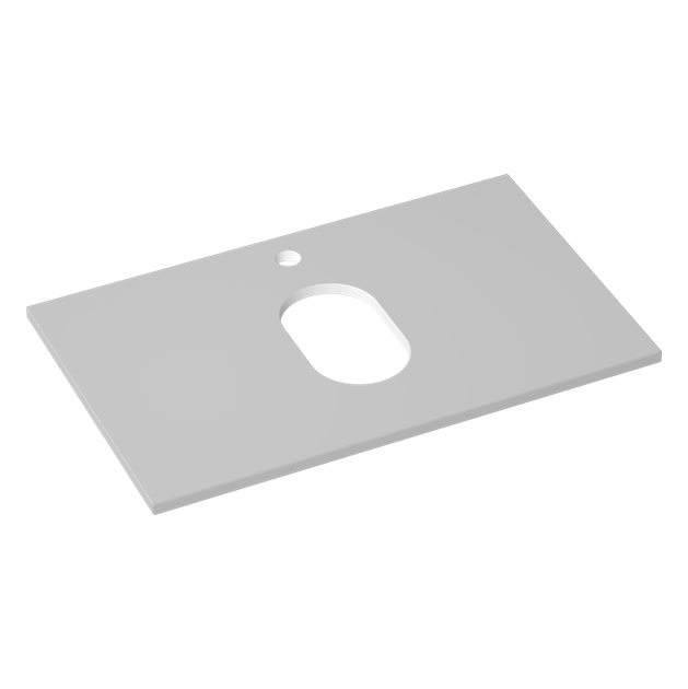 600-1800mm Asnow White Cystlized Stone Top with Tap Hole