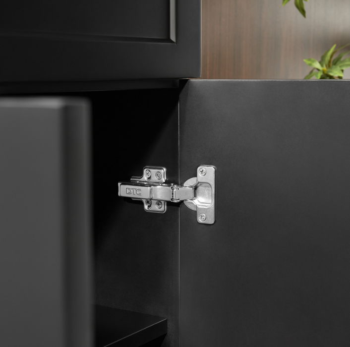 1200*455*860mm POS Harrington Matt Black PVC Constructed Freestanding Vanity With Legs - Left Hand Drawer - HD reno