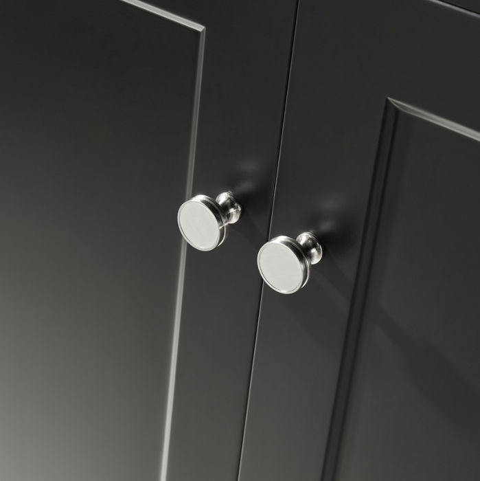 1200*455*860mm POS Harrington Matt Black PVC Constructed Freestanding Vanity With Kick Board - Left Hand Drawer - HD reno