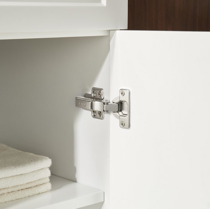 1200*455*860mm POS Harrington Matt White PVC Constructed Freestanding Vanity With Kick Board - Middle Drawer - HD reno