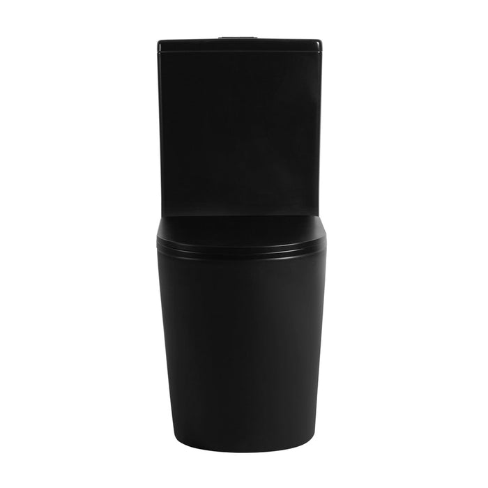655*380*870mm Poseidon Avis Matt Black Rimless Back To Wall Toilet