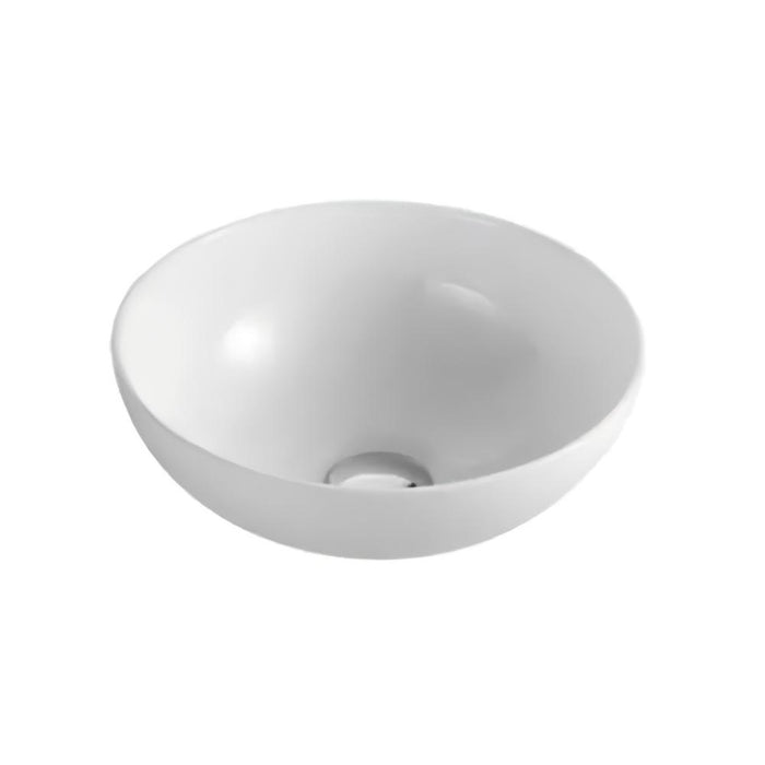 325*325*140mm Poseidon PA3232 Gloss White Ceramic Round Ultra Slim Above Counter Basin
