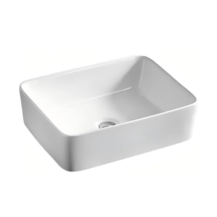 400*300*130mm Poseidon Ultra Slim PA4030 Gloss White Ceramic Rectangle Above Counter Basin