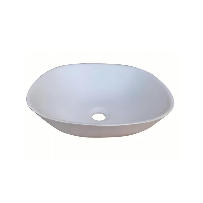 360*360*120mm Poseidon STB3636 Matt White Ceramic Oval Above Counter Basin