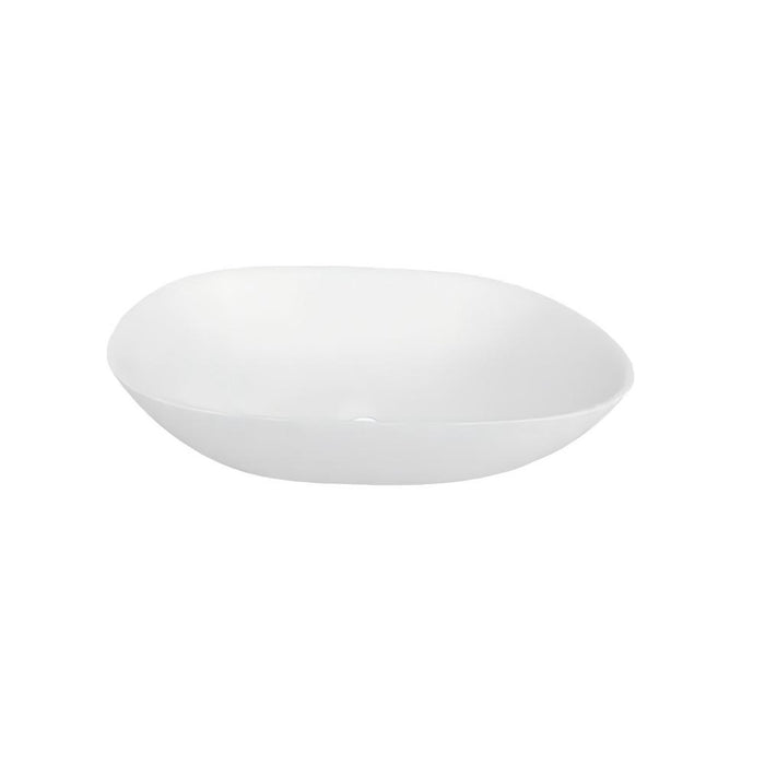 500*360*120mm Poseidon STB5036 Matt White Ceramic Oval Above Counter Basin