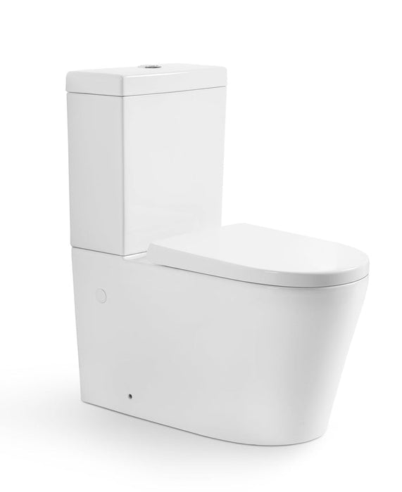 710*390*830mm Poseidon Avery Box Rim Gloss White Back To Wall Toilet