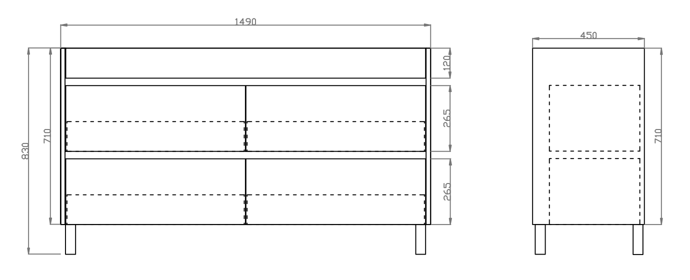 1500mm White Oak Qubist MDF Single Bowl Freestanding With Kickboard Vanity With Ceramic Top With Shaving Cabinet and Tall Boy